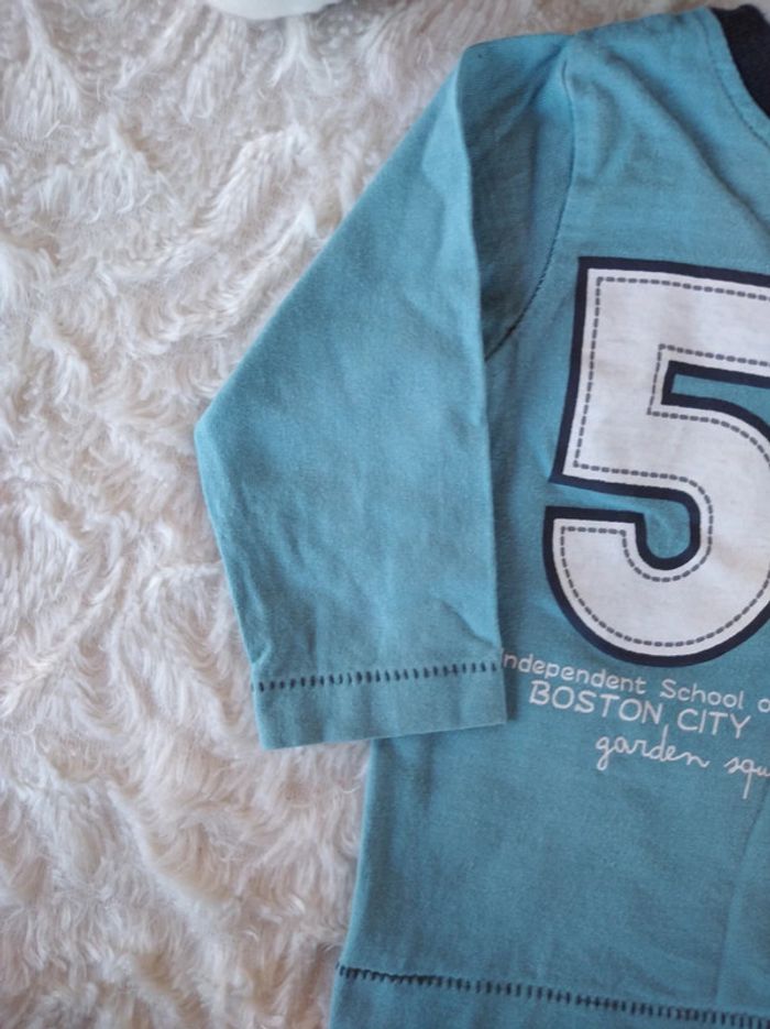 Tee shirt manches longues Garçon 6 mois 57 Boston City Les p'tits babies - photo numéro 3