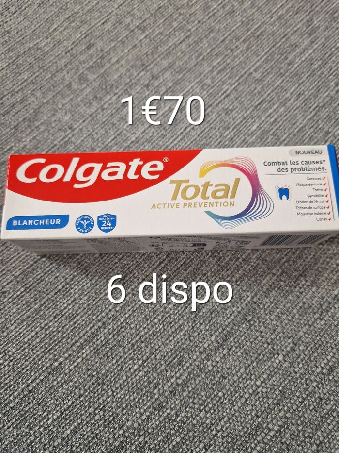 Dentifrice colgate total blancheur