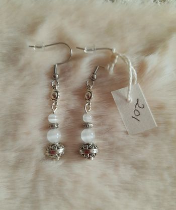 Boucles d'oreilles Acier verre