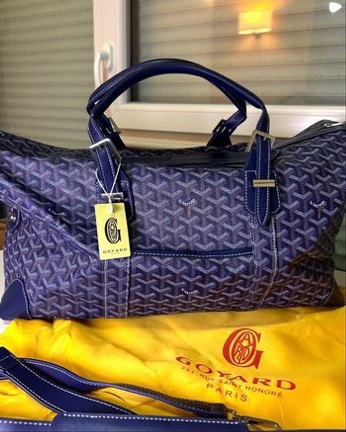Sac de voyage Goyard Boeing 55 bleu - photo numéro 3
