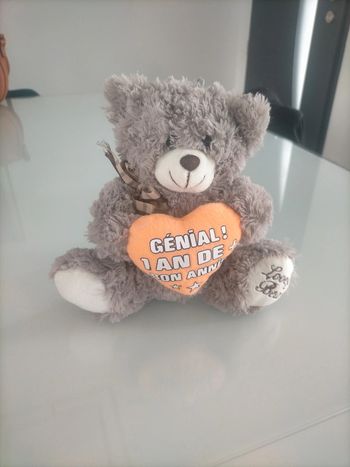 Doudou anniversaire 20 cm