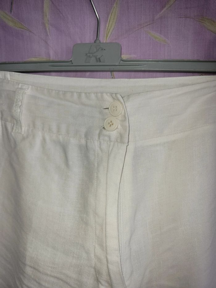 Pantalon lin blanc - photo numéro 3