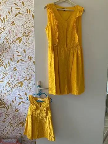 Ensemble robe maman bébé enfant matchy M 3 ans