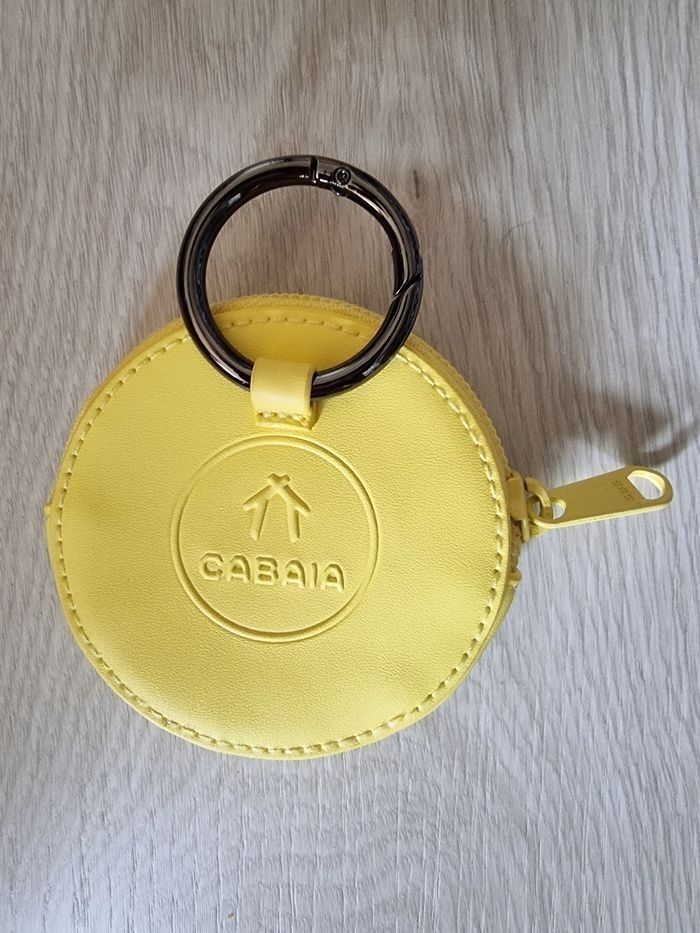 Porte-monnaie Smiley Cabaïa jaune - photo numéro 2