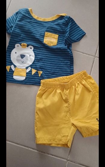 Ensemble tee shirt short