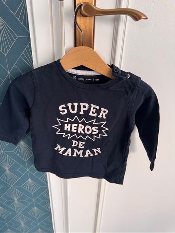 T-shirt manche longue 12 mois