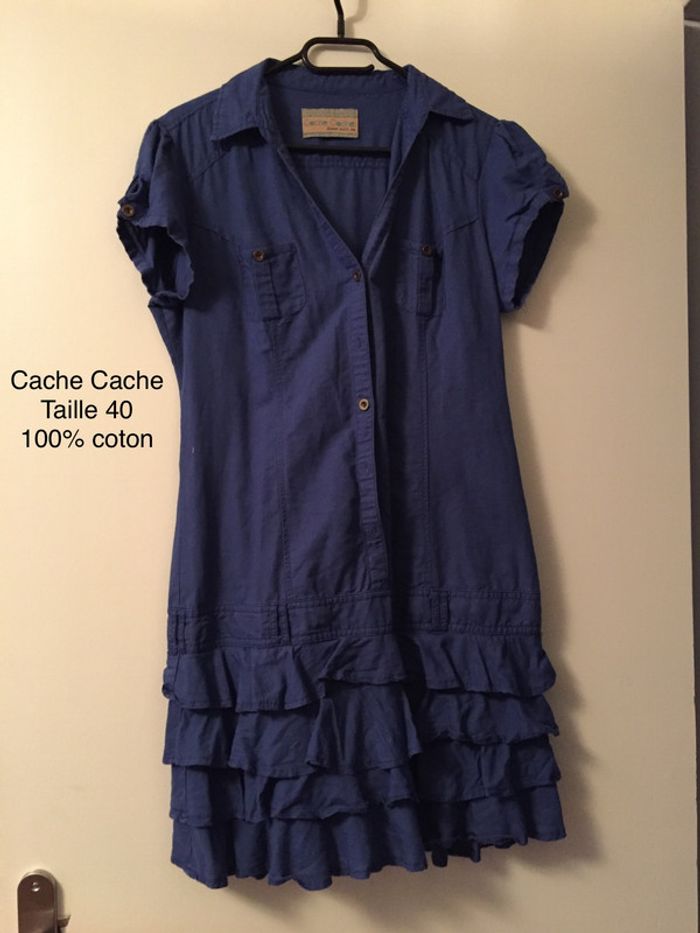 Robe Cache Cache bleue Taille 40 - photo numéro 6