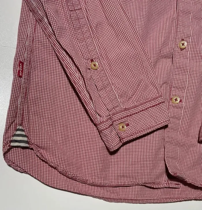 Levi's Strauss vintage red buttoned shirt Mens M - photo numéro 4