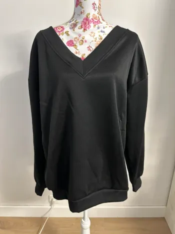 Sweat col v oversize