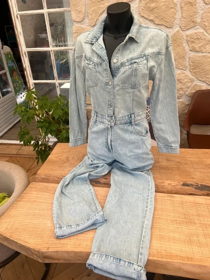 Combinaison en jean salopette femme taille S 36 promod Zara - photo numéro 8