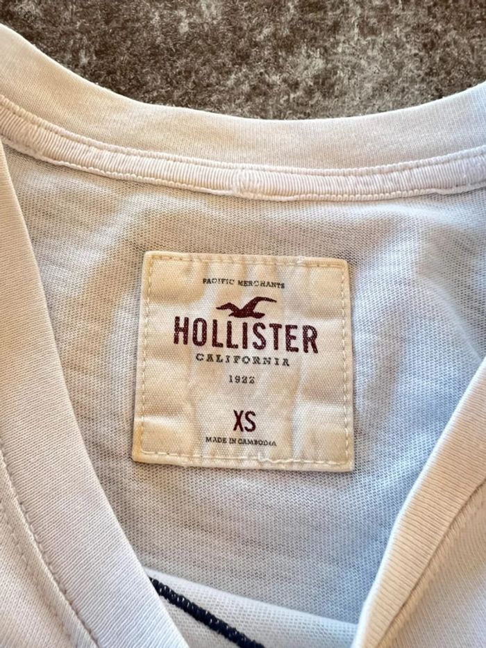 T shirt blanc femme Hollister taille XS Women t-shirt Maglietta donna T-Shirt Damen - photo numéro 4