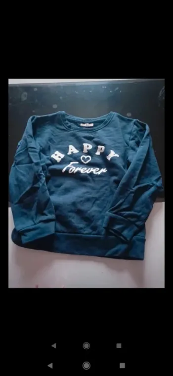 Pull manche longue bleu