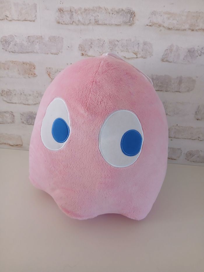 Peluche Pac Man - Fantôme rose. (J14)