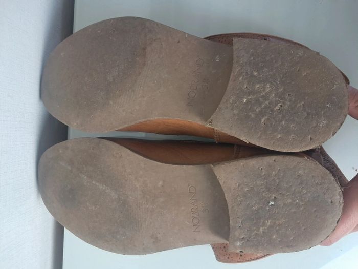 Nobrand bottines low boots P.38 marron en cuir - photo numéro 10