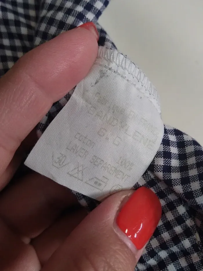 Chemise chemisier tunique automne hiver vichy carreaux plaid écossais marine - photo numéro 4