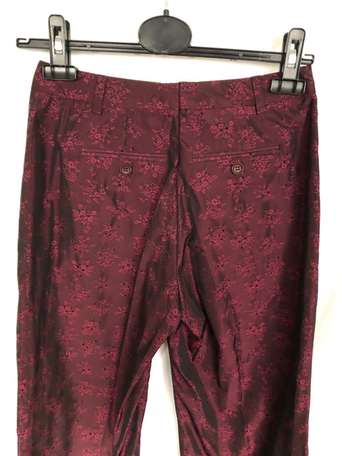 Pantalon violet en satin taille 34 comme neuf - photo numéro 7