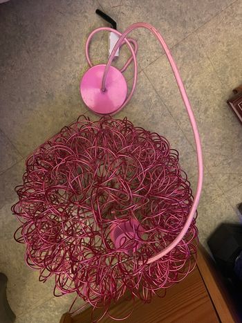 Luminaire lampe rose 