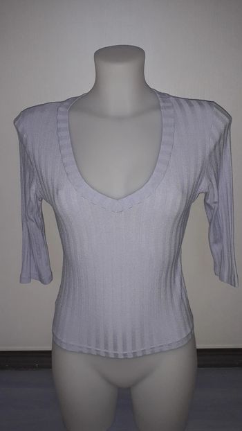 tee shirt bleu clair manche 3/4 la city taille 36/38