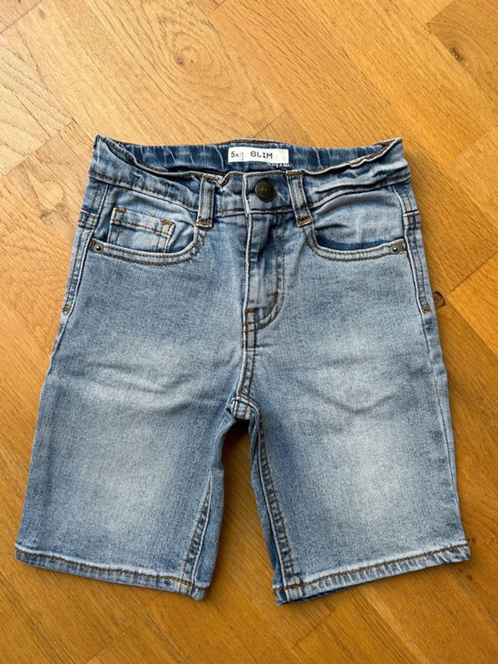 Bermuda short long en jeans délavé garçon Kiabi