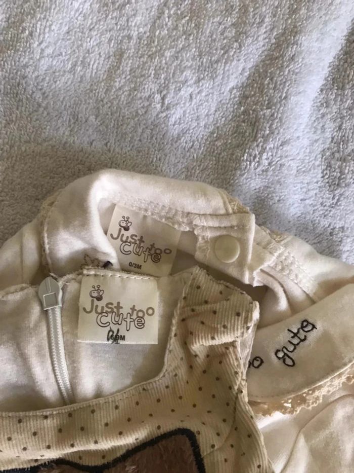 Grenouillère avec tshirt manches longues mixte neuf 🌸 taille 0/3 mois - photo numéro 8