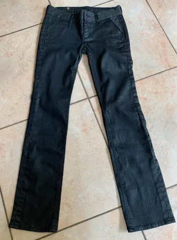 Pantalon jean en toile enduite noir freesoul T 27 length 32