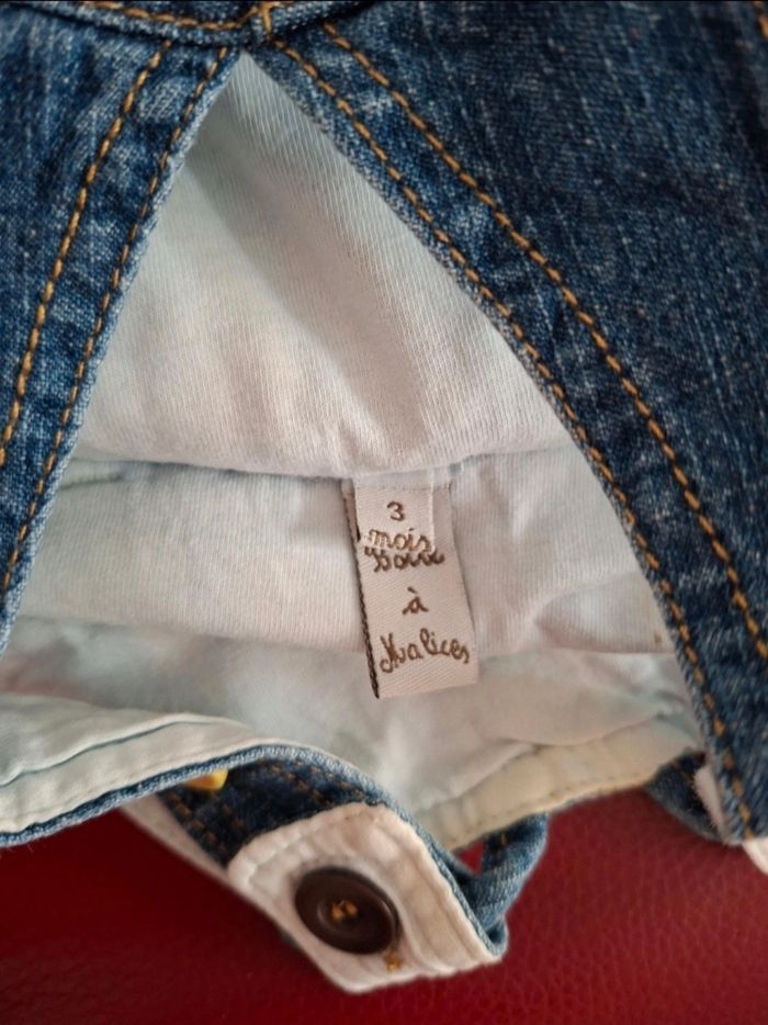 Salopette jeans garçon 3 mois - photo numéro 2