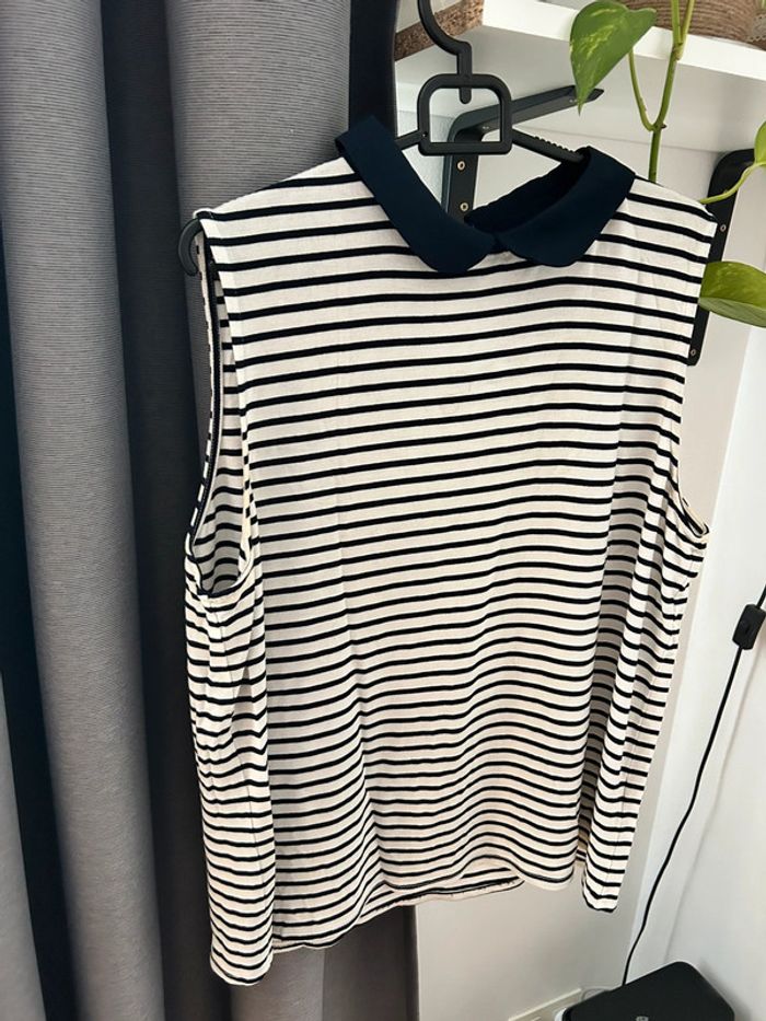 T-shirt femme col Claudine taille L