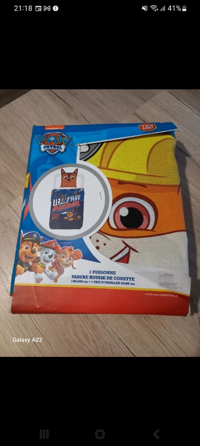 Parure lit enfant paw patrol