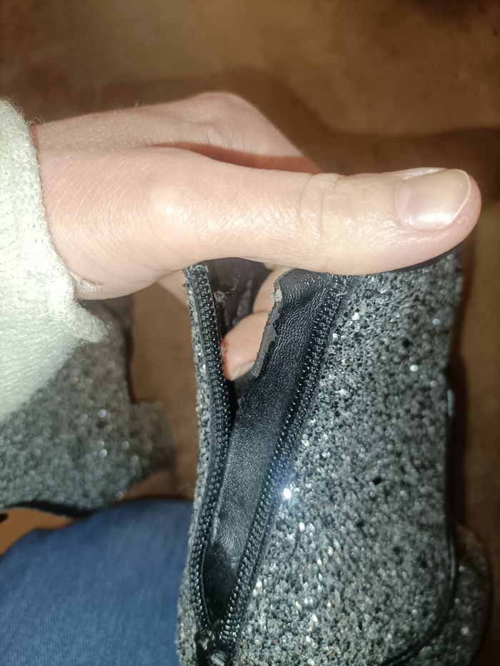 Bottines argentées paillettes - photo numéro 9