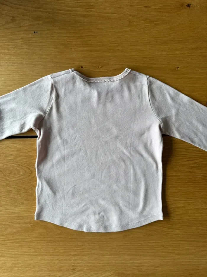 Pyjama 2 pièces ML en coton léger rose pâle et blanc thème escargot 🐌 - Taille 4 Ans - photo numéro 8