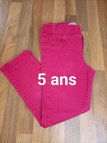 Pantalon jegging rose 5 ans Okaïdi 