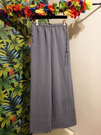 Pantalon type lin large