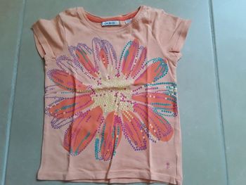 T-shirt MC orange fille OKAIDI en 5 ans TBE
