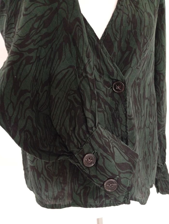 Galerie Lafayette - Chemise verte foncé taille 38 | style blazer - photo numéro 5