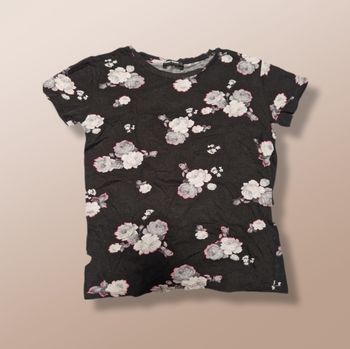T-shirt manches courtes noir à fleurs - Tally Weijl - Taille S