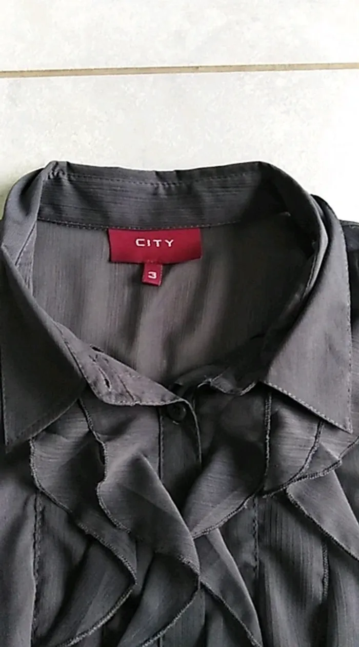 Chemisier gris La City Taille 3 - photo numéro 2
