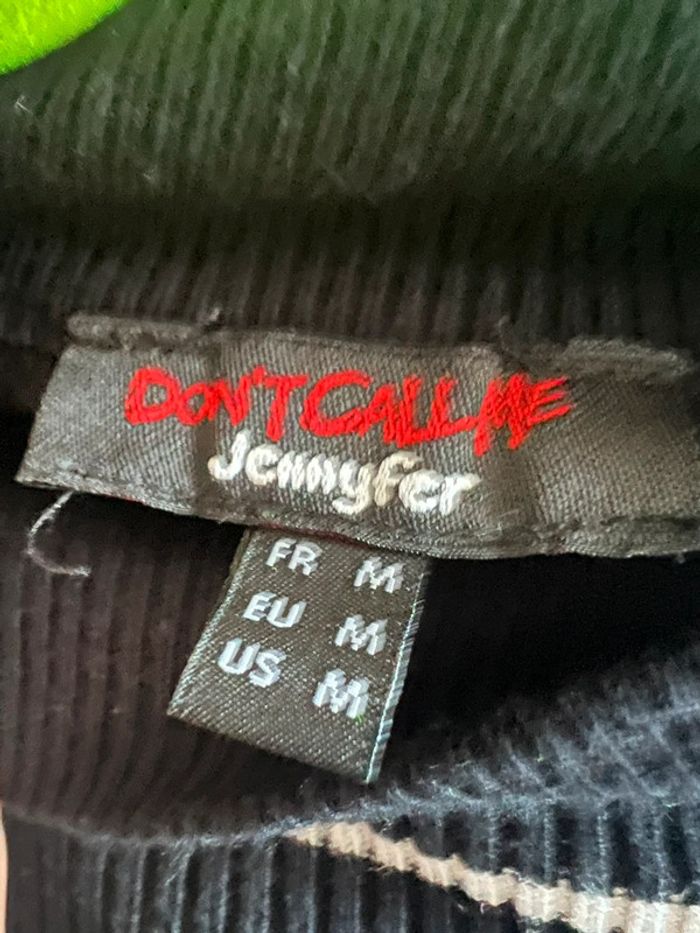 Body femme Jennyfer noir rayé blanc taille M excellent état - photo numéro 3