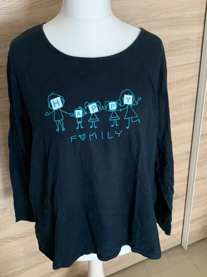 Teeshirt nuit happy family XXL