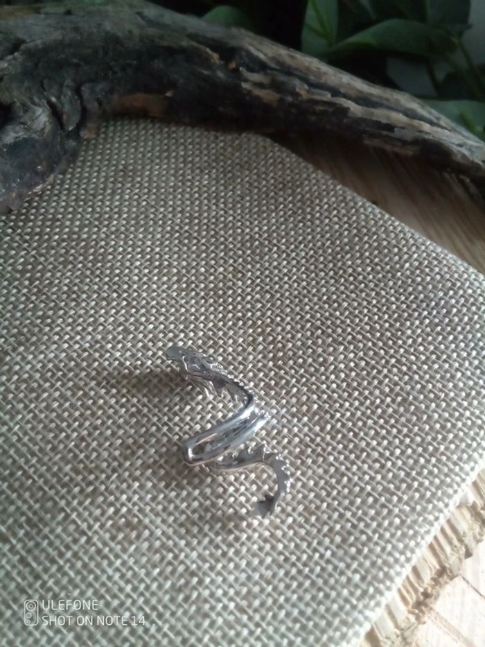 Clip oreille dragon argenté - photo numéro 2