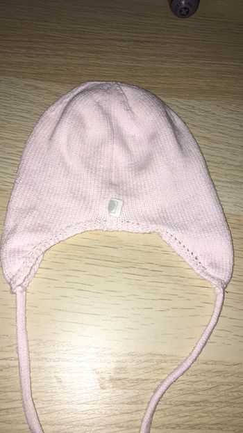 Petit bonnet naissance rose pâle absorba