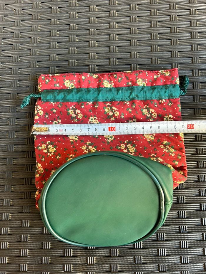 Pochon ancien vintage collector à fleurs - photo numéro 6