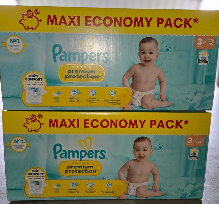 224 couches pampers premium protection taille 3