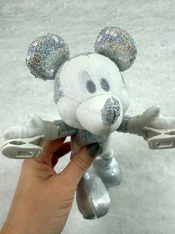 Peluche d’épaule Disney Mickey Sequin argent 20th anniversary Tokyo Disneyland - photo numéro 3