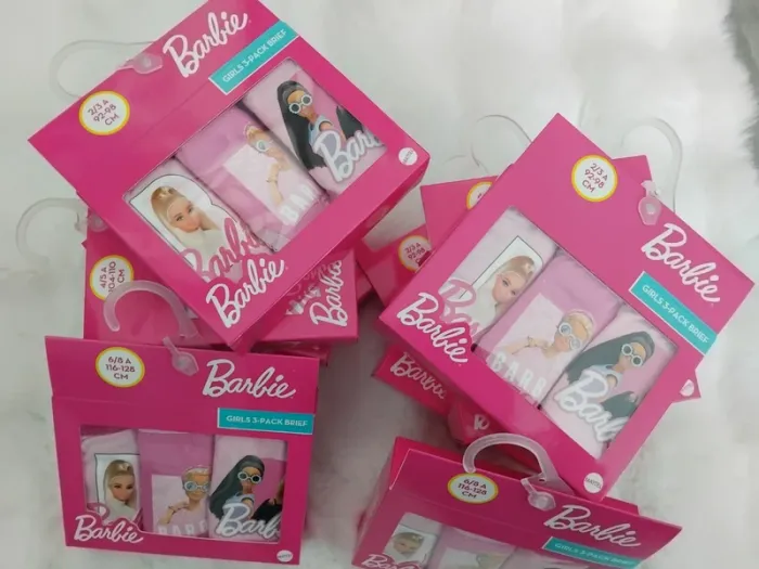 Lot 6 slips Barbie ( 2 x3 ) ,neuf, du 2 au 8 ans