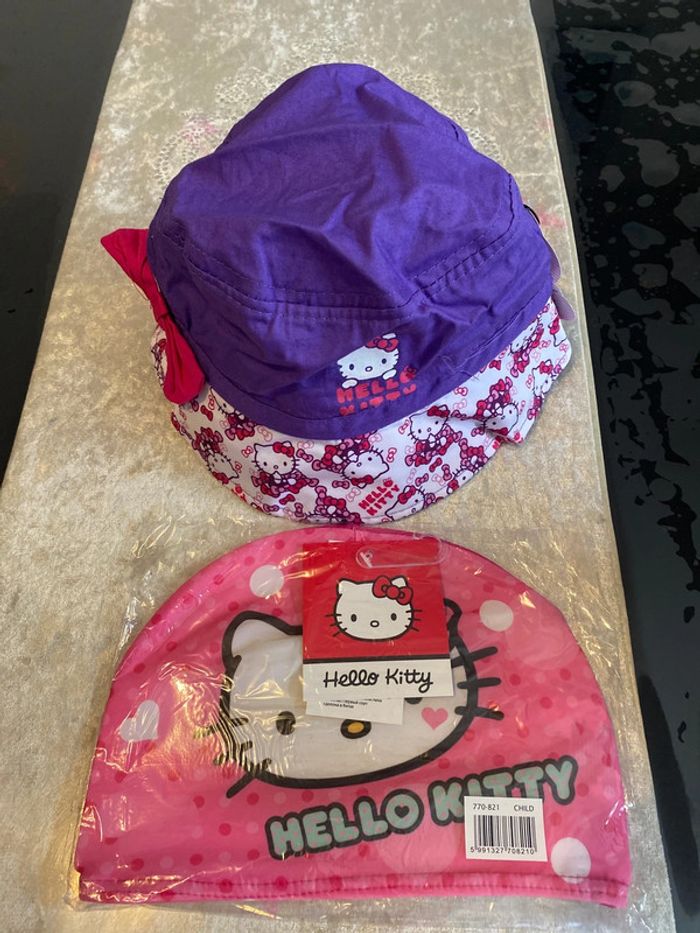 Hello Kitty lot Bob taille 52 + Bonnet de bain - photo numéro 4
