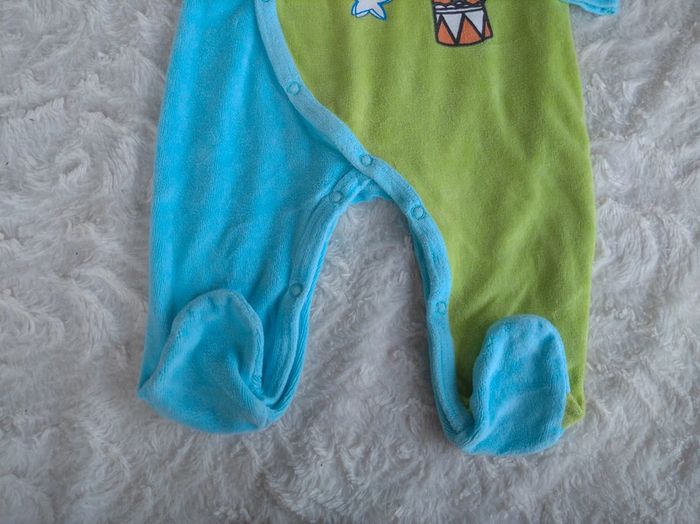 Pyjama grenouillère velours Mixte 3 mois Cirque éléphant Tadam Influx - photo numéro 3