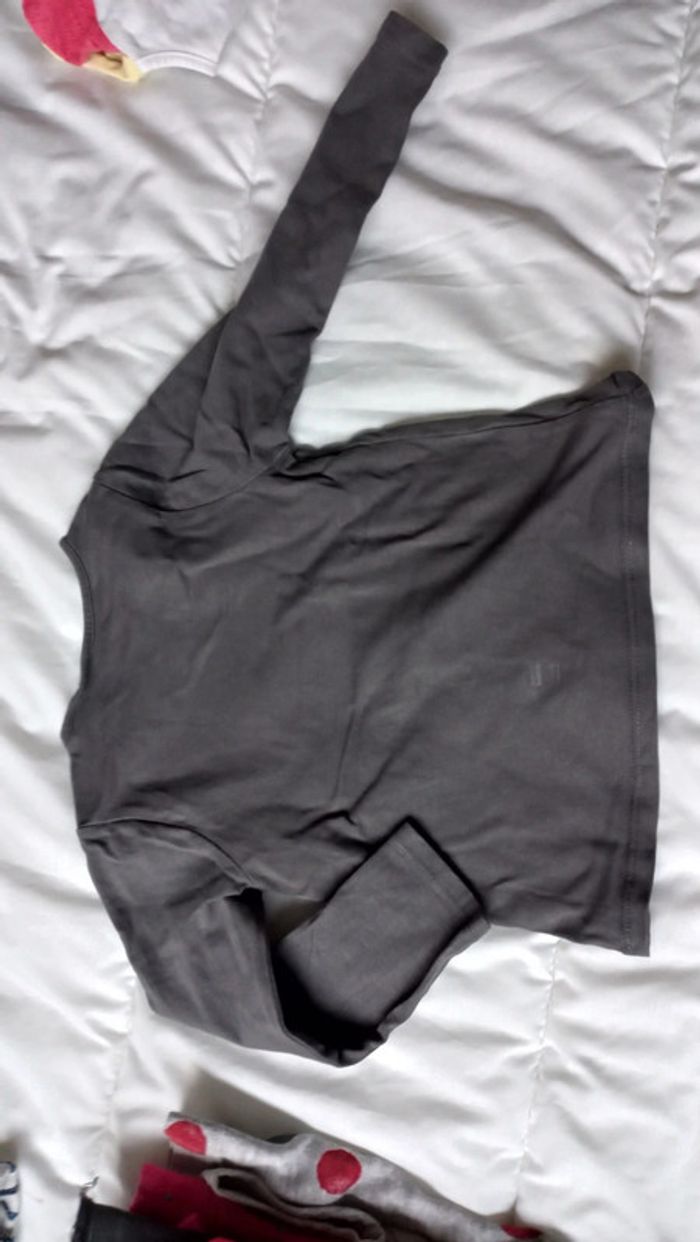 T-shirt gris hérisson rose - photo numéro 5