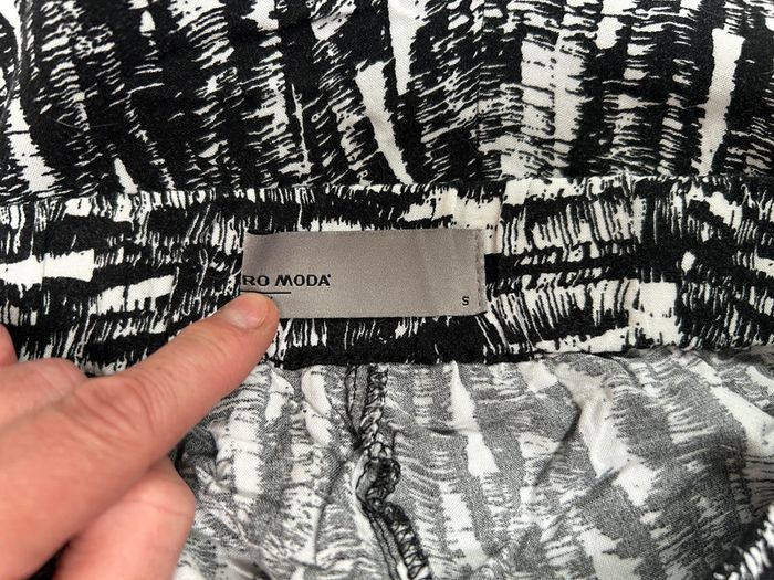 Pantalon noir et blanc Vero Moda - Taille S - photo numéro 6