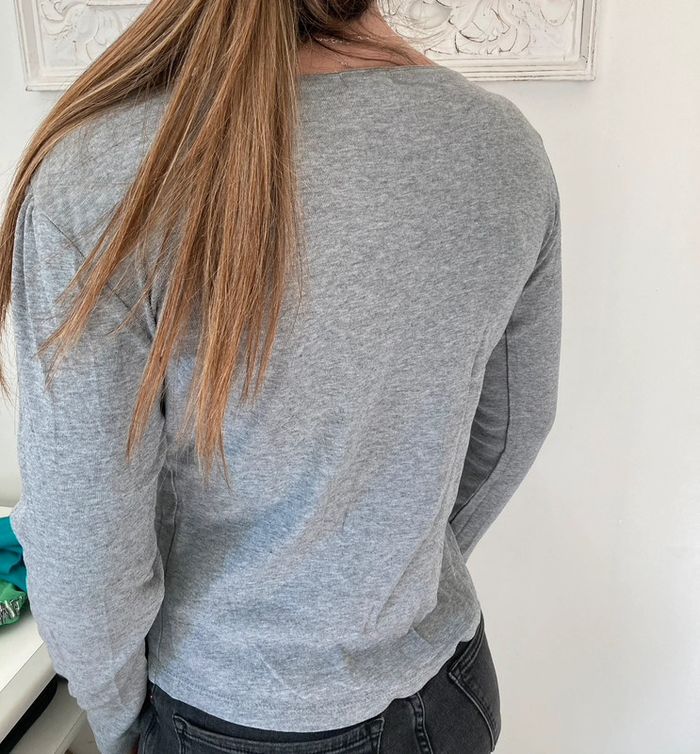 Tee shirt manches longues gris grain de malice Taille S - photo numéro 2