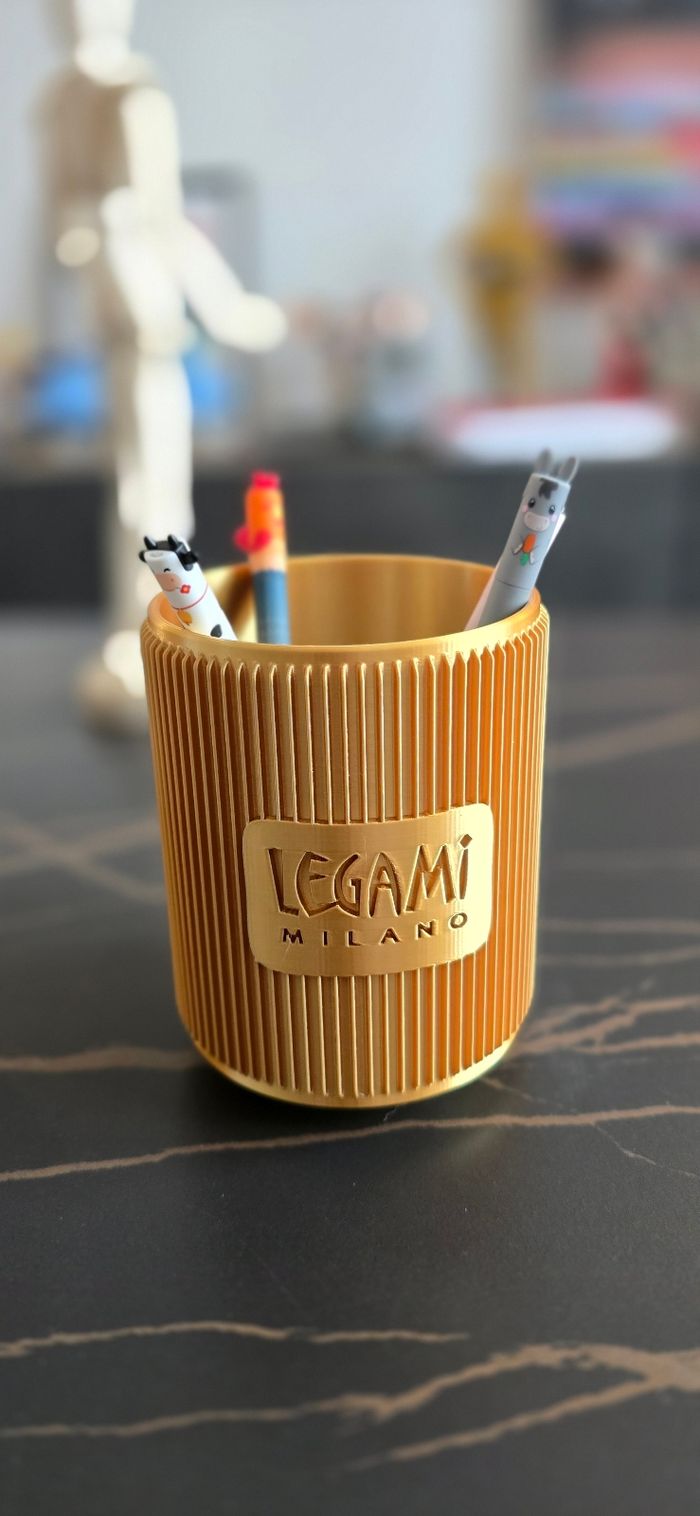 Pot à crayons Legami doré